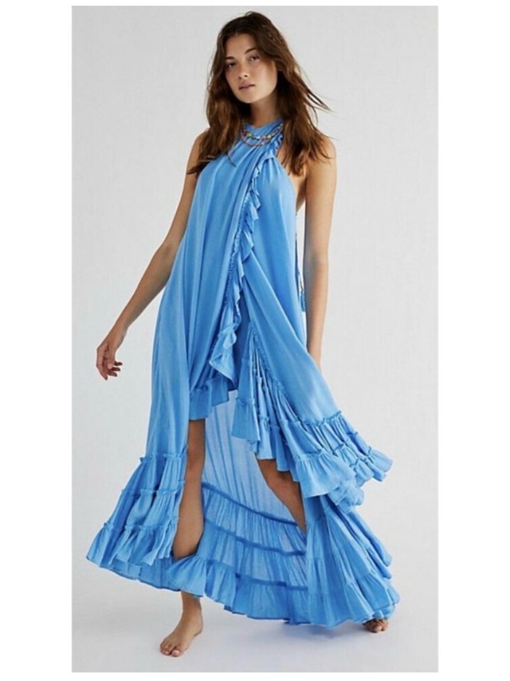 Free People Turquoises Endless Summer Wrap Around Maxi-S